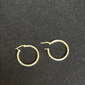 Textured Sterling Silver Hoop Earrings